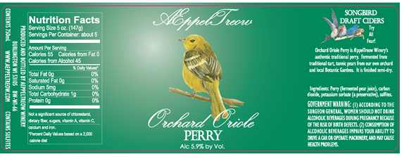 Orchard Oriole Draft Perry